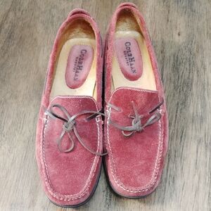 Cole Haan Men's Red Suede Slip-On Loafers